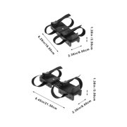 CRAFTHROU Crafthrou Black Plastic Ice Skates for Toddlers with Adjustable Straps
