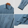 thumbnail image 5 of INCERUN Men's Stylish Design Lapel Long Sleeve Elegant Buttons Shirt, 5 of 7