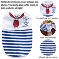 thumbnail image 4 of Ropa para perros, camisa a rayas para cachorros, paquete de 2 camisetas de marinero para mascotas, chaleco de verano, atuendo para perros pequeños, medianos, grandes, niños, niñas, perros y gatos MFZFUKR CZCW-ZC463-2, 4 of 7