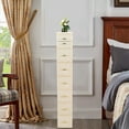 thumbnail image 3 of Tall Narrow Storage Cabinet Tower For Bedroom Bathroom Organizer Drawer Caster W/4* Casters 32*18*116cm, 3 of 26