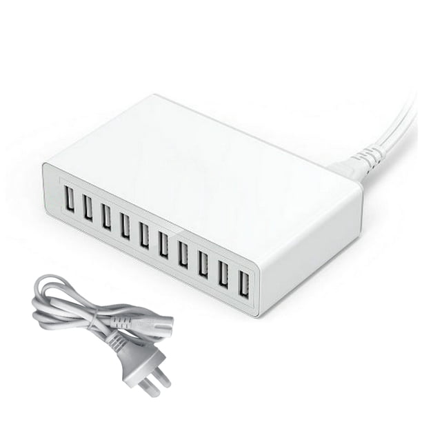 Sidaley 1 juego de cargadores USB Conveniente herramienta de carga de cabezas de de alta eficiencia Teléfono y Comunicación blanco AU Plog