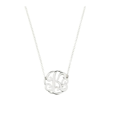 Sterling Silver Initial Pendant Necklace