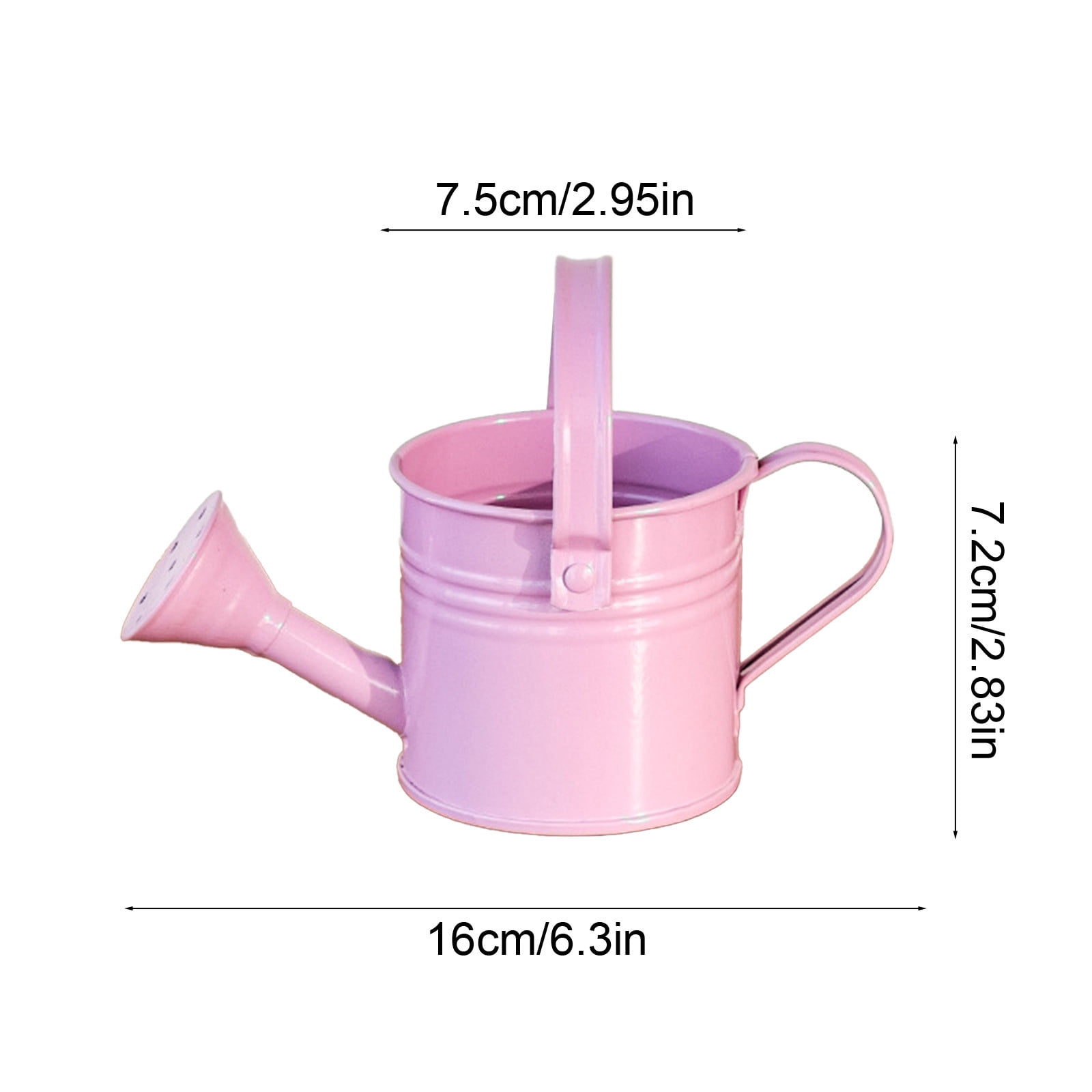 Tusihei Mini Watering Can, Small Cute Iron Watering Can with Sprinkler Head and Handle, Durable Portable Decorative Sprinkling Can for Gardening Succulents Houseplants Bonsai
