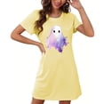 thumbnail image 4 of WJHWSX Nightgowns for Women,Womens Nightgown,Soft,Easy Care,Printed,Yellow,L(US:8), 4 of 5