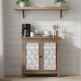 thumbnail image 2 of Homy Casa Rustic Accent Cabinet with Drawer, Carved Wood Storage Cabinet for Entryway Living Room, 2 of 8