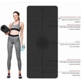 thumbnail image 2 of Yoga Mat Non Slip TPE Extra Wide Yoga Mat with Alignment Mark, 72"L x 32"W x 0.32"/0.24"Th , Anti-Tear Exercise Mat with Carrying Strap and Bag, Workout Mats for Yoga, Pilates, 2 of 10