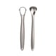 thumbnail image 1 of Limpia Lenguas de Acero Inoxidable, Pack de 2, Diseño Ergonómico para una Higiene Bucal Profunda, Elimina Mal Aliento, Incluye Estuche Portátil, Color Negro., 1 of 7