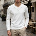 thumbnail image 2 of HOOMEUMY Men's Casual Long Sleeve Shirt for Every Event with Solid Color Options and Comfortable Fitted, 2 of 5