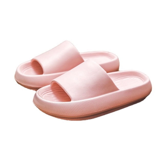 Zapatillas de baño para mujer, para interior y exterior, sencillas, modernas, suaves, de EVA, para ducha en casa, tallas 38 a 39, para pies de 9,8 pulgadas de largo, color rosa
