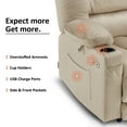 thumbnail image 6 of MCombo Electric Power Recliner Chair with Heat and Massage, USB Ports, Cup Holders, Reclining Chair for Living Room 670 (Beige), 6 of 9