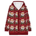 thumbnail image 4 of Cárdigan informal de punto con estampado navideño para mujer, chaqueta con botones y abrigo para mujer, 4 of 6