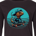 thumbnail image 4 of Inktastic Skateboarding Lizard Funny Skateboard Long Sleeve Youth T-Shirt, 4 of 5