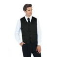 thumbnail image 3 of Gioberti Men's Formal 4pc Satin Vest Necktie Bowtie and Pocket Square, 3 of 4