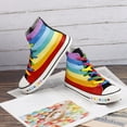 thumbnail image 6 of New Graffiti Rainbow High Top Canvas Shoes | Trendy Hand Painted Couple Shoes | All-match Sport Sneakers, 6 of 9