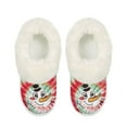 thumbnail image 2 of FUIALDOLG Funny Snowman Print Women's House Slippers Christmas Thick Sole Fuzzy Slippers for Women Men Fluffy Home Shoes, 2 of 7