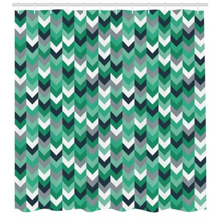 Chevron Shower Curtain Arrow Symmetric Zig Zag Lines In Mix
