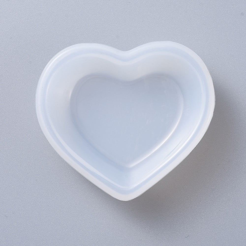 10 pc Silicone Molds Resin Casting Molds For UV Resin Epoxy Resin Jewelry Making Heart White 71x83x25mm