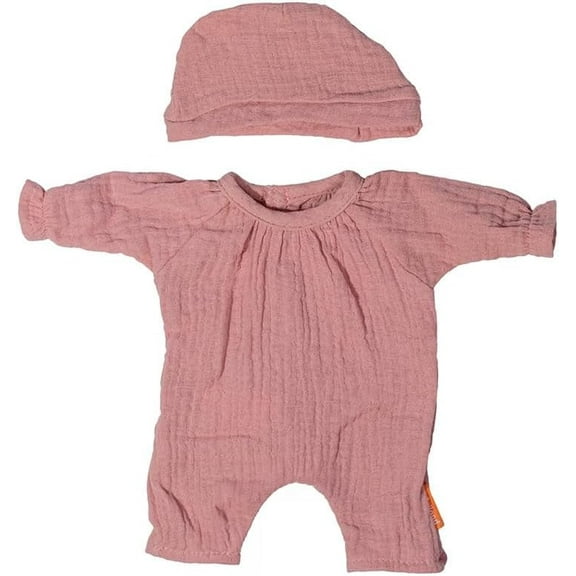 Miniland PINK PAJAMAS WITH HAT 12 5/8"