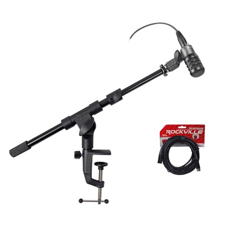 Audio Technica ATM230 Dynamic Instrument Microphone Drum Mic+Stand+Mount+Cable