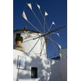 thumbnail image 2 of Young, Bill 23x32 Gold Ornate Wood Framed with Double Matting Museum Art Print Titled - Greece, Santorini Windmill against blue sky, 2 of 4