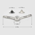 thumbnail image 2 of 2 Pièces Charnière Support Réglable Amortisseur Pare-Chocs Charnière Support de Charnière Couvercle de Levage Support Amortisseur Pare-Chocs (Argent) Nubic, 2 of 4