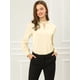 thumbnail image 3 of AllegK Dde San Patricio profesional Blusas de gade manlarcon cuello alto elegante pamujer Beige S, 3 of 6