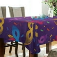 thumbnail image 3 of SKYSONIC Mardi Gras Tablecloth Waterproof Washable Polyester Square Table Cover Durable Tablecloth for Kitchen Dining Table Party Decor (60 X 108 Inch), 3 of 7