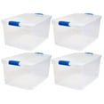 thumbnail image 1 of Homz 66-Quart Clear Plastic Stackable Storage Containers w/ Latch Lid, 4 Pack, 1 of 8