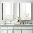 thumbnail image 3 of MAYEERTY 31"x24" Rectangle Wall Mounted Mirror Aluminum Framed Mirror,Black Set of 2, 3 of 5