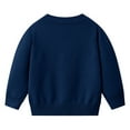 thumbnail image 6 of QUOTAY Classic V-Neck Button Up Sweater for Girls and Boys Comfortable Open Front Knit Cardigan Coat for Kids Casual Wear Blue,3-4Years, 6 of 6