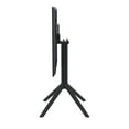 thumbnail image 4 of Luxury Commercial Living 3-Piece Black Patio Square Table Bistro Set 33.5", 4 of 6