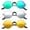 3 Pack Green, Yellow & Mirror, variant on 3 Pack Round Metal Frame Comfort Plastic Nose Bridge Fashion Sunglasses for Women for Men, Green, Blue & Mirror