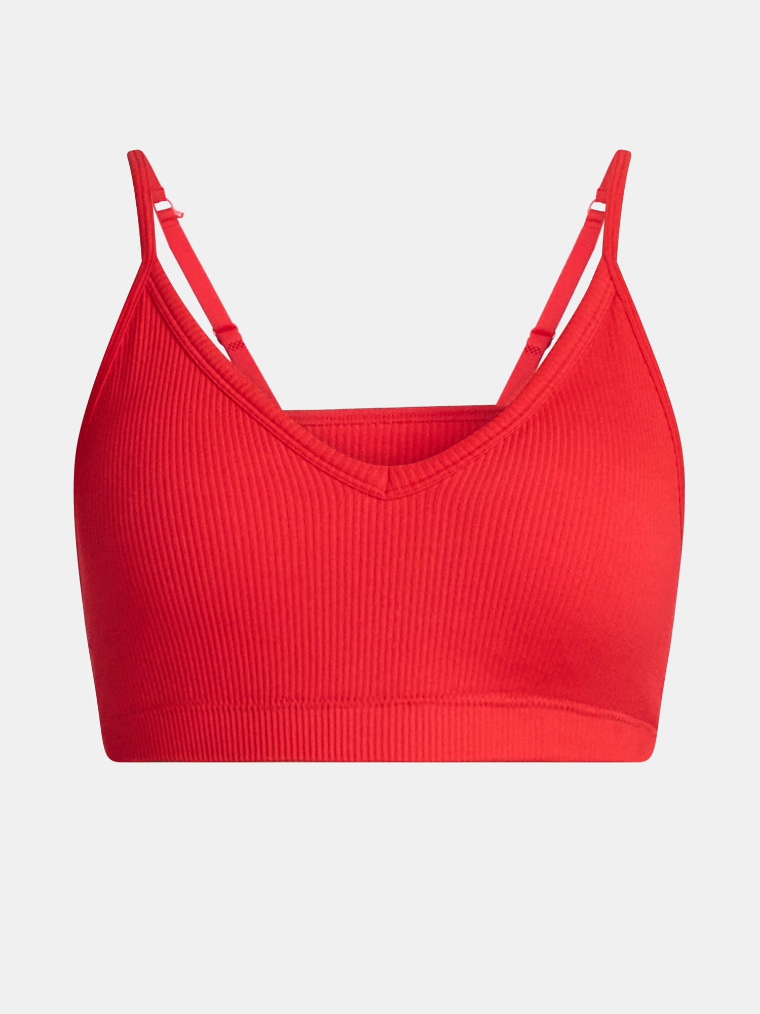 No Boundaries Seamless Ribbed Triangle Bralette, Sizes XS-XXXL