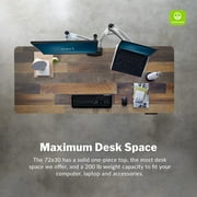Vari 72” x 30 VariDesk Electric Height Adjustable Standing Desk Computer Table, Reclaimed Wood