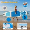 thumbnail image 6 of JIOABL 10'5" Inflatable Stand Up Paddle Board, Wide Stable Design, Non-Slip Deck, with Premium SUP Paddle, Pump, Backpack & Leash, Blue White, 6 of 9