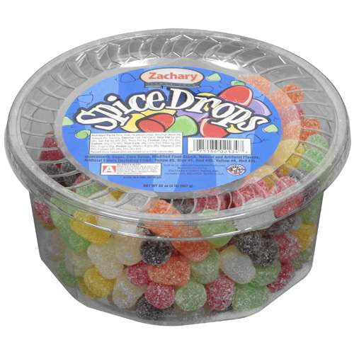 Zachary Spice Drops Gummies Coated in Sugar, 32 Oz.