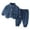 Blue, variant on Lilgiuy Toddler Boys Girls 2pcs Demin Outfits Casual Long Sleeve Lapel Collar Button Down Pocket Top + High Waist Demin Jeans