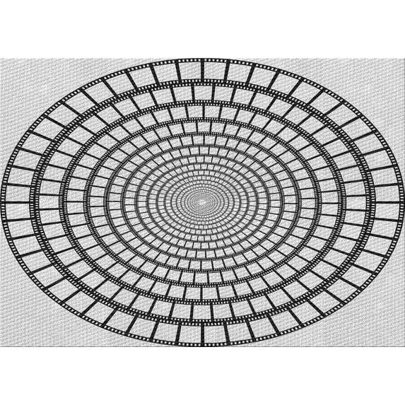Ahgly Company Indoor Rectangle Patterned Ash Gray Area Rugs, 5' x 8'
