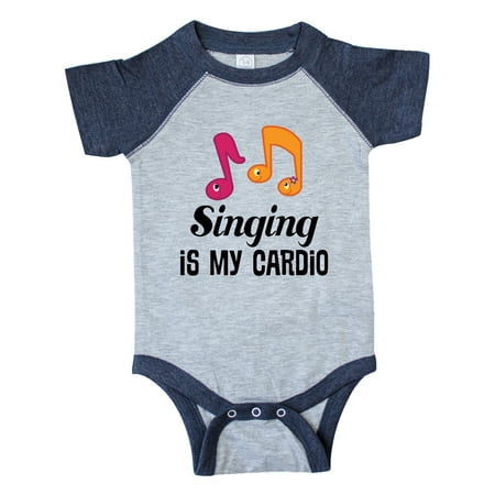 

Inktastic Singing is my Cardio Choir Music Gift Baby Girl Bodysuit