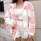 thumbnail image 1 of HongQid Womens Winter Coats Warm Plush Hooded Jackets Zip Up Button Cardigan Trendy Plaid Fleece Fuzzy Outerwear, 1 of 6