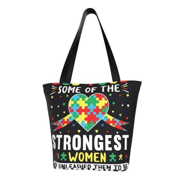Easygdp I Love With Autism Bolso de Hombro para Mujer, Bolso Bandolera y Cartera de Mano Elegante para Uso Diario