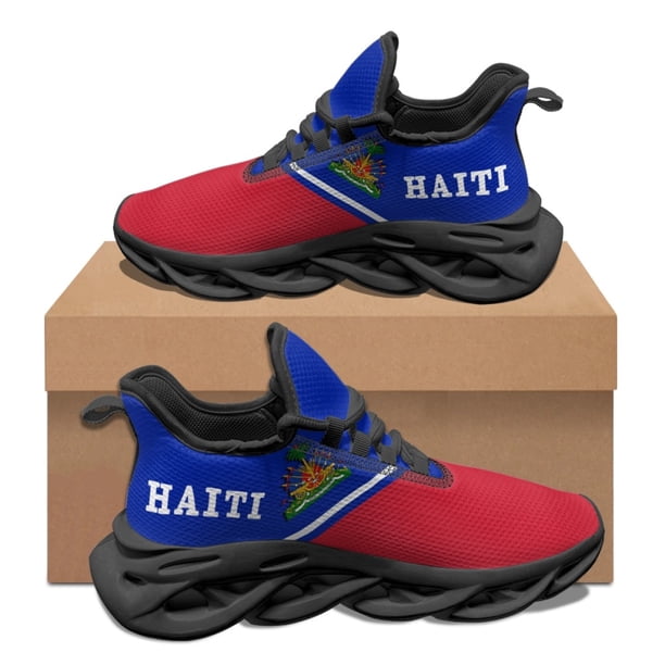 Zapatos para mujer con bandera de Haití, planos para hombre, de diseñador, portátiles, duraderos, cómodos, con plataforma, zapatillas de deporte