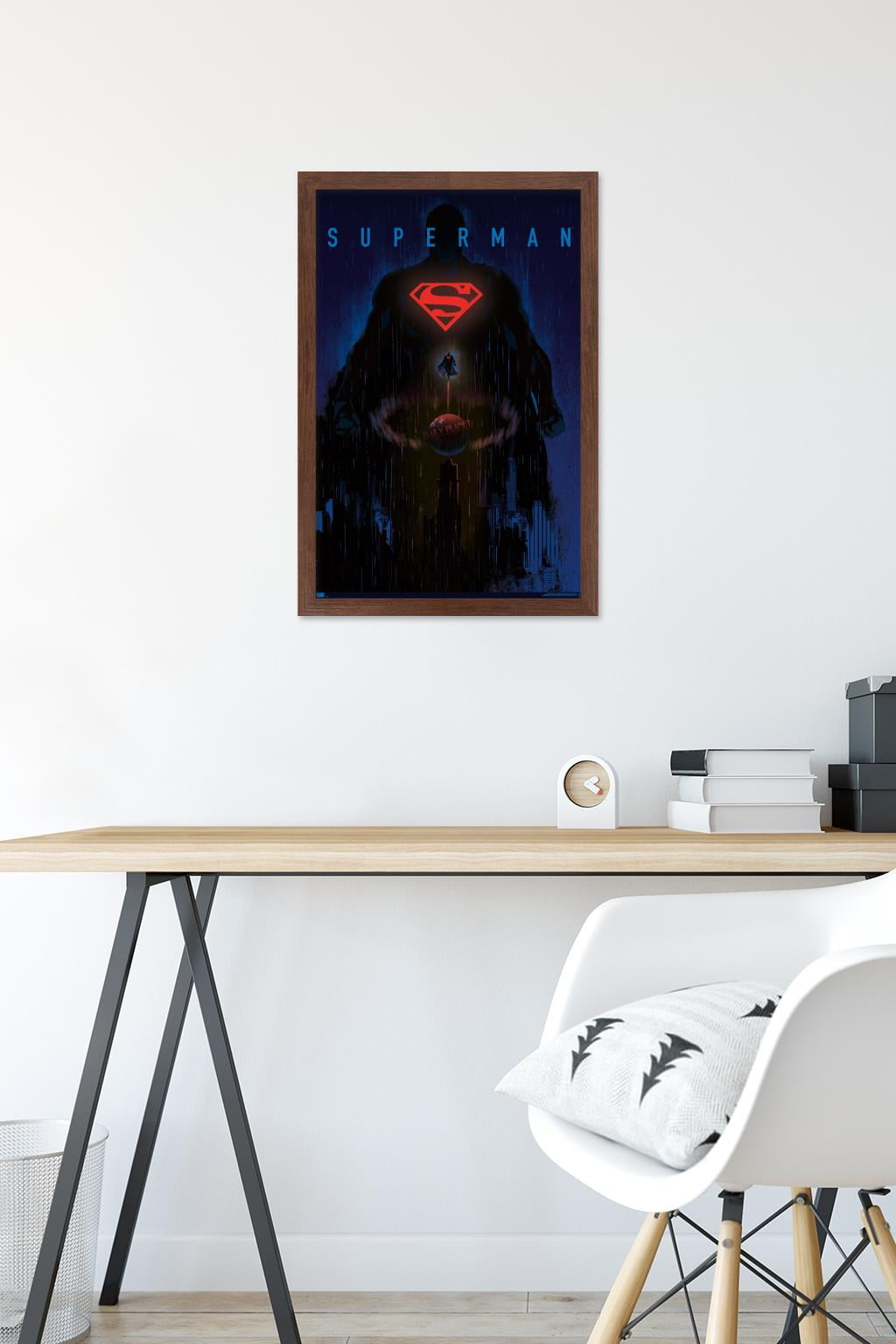 DC Comics: Dark Artistic - Superman Wall Poster, 14.725" x 22.375" Framed