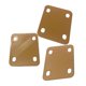 thumbnail image 1 of 3 Piezas Placa de Cuñas de Mástil de Guitarra Placa de Cuello de Cuña de Guitarra Soporte de Cuello Duradero Placa de Mástil de Guitarra de 4 Agujeros Caqui, 1 of 8