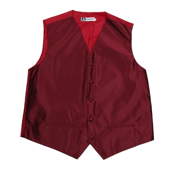 Men's Solid Formal Vest Burgundy for Tuxedo and Suit