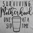 thumbnail image 2 of Womens Surviving Motherhood One Sip At A Time T Shirt Funny Coffee Tee for Ladies Womens Graphic Tees, 2 of 7