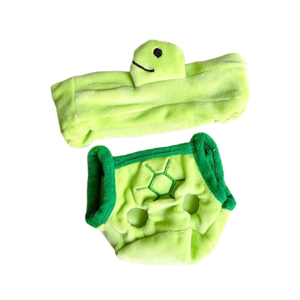 Ropa de muñeca de peluche de 20 cm con diadema, disfraz de muñeca cómodo y elegante. Tortuga