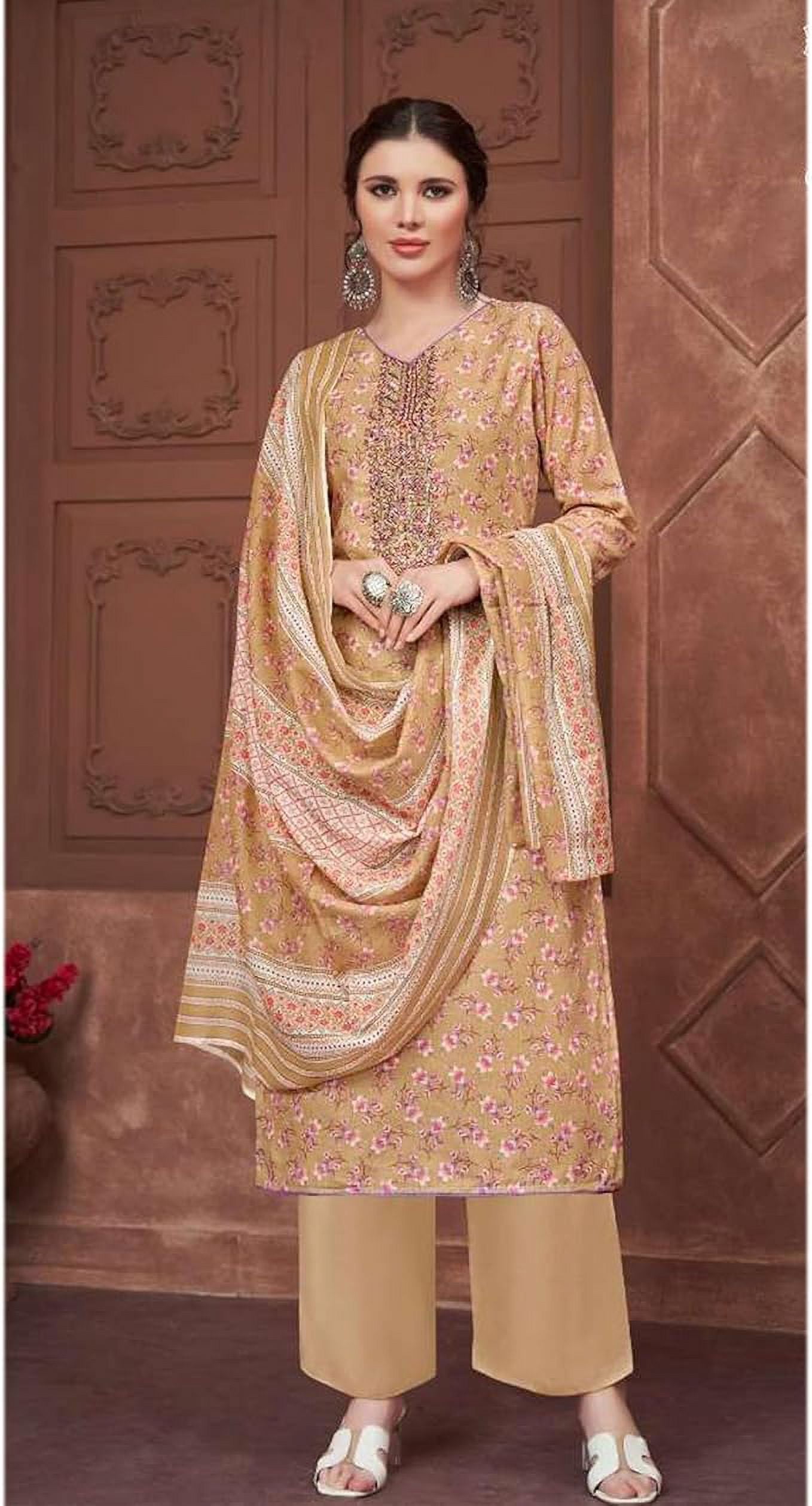 white christmas dresses Shop Cream Pakistani Chinon Silk Plazo Suit Dress Online Shopping – HATKE  BRIDE main image 0