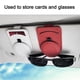 thumbnail image 3 of Xihbxyly Clip para Gafas de Coche, Almacenamiento Multifunción de Cuero, Primera Capa de Piel de Vacuno Resistente, Hebilla con Clip de Memoria, Práctico Organizador para Visera, Fácil Instalación, p, 3 of 7