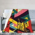 thumbnail image 1 of DouZhe Ultra-Soft Micro Fleece Lightweight Flannel Bed Blanket, Abstract Jazz Notes Print Cozy Warm Throw Blankets, 40"x30", 1 of 7